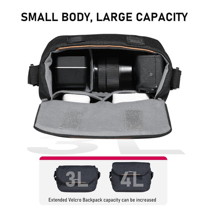 ULANZI Camera Bag Professional DSLR Crossbody Case (Black)