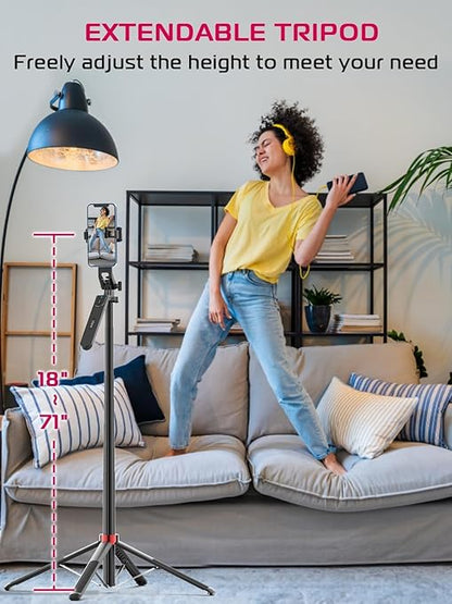 ULANZI MA09 Phone Tripod Extendable Selfie Stick with Remote