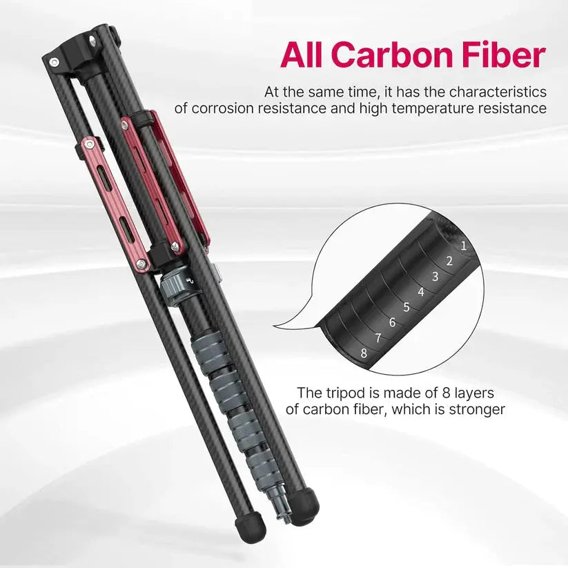 ULANZI MT-49 Carbon Fiber Light Stand 194cm Adjustable Tripod Ulanzi