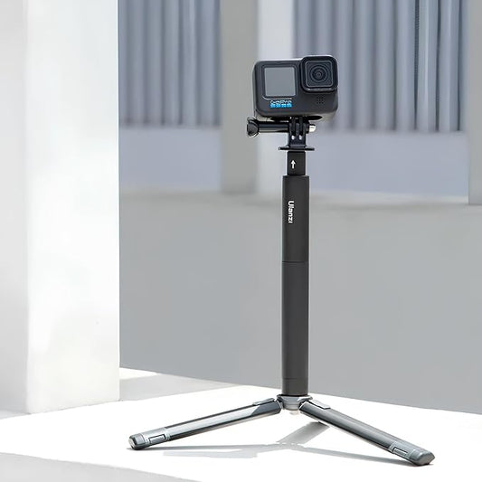 ULANZI MT-58 Extendable Selfie Stick 1/4" Thread Mount, 4ft Lightweight Handle