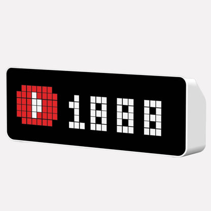 Ulanzi TC001 Pixel Clock showing YouTube subscriber count