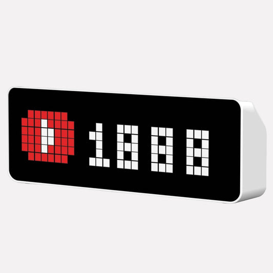 Ulanzi TC001 Pixel Clock showing YouTube subscriber count