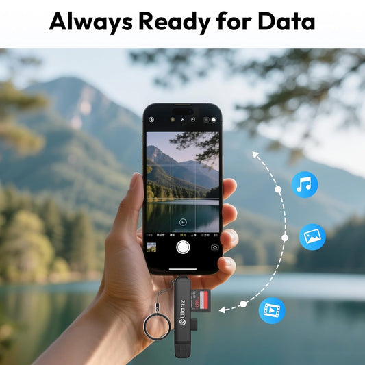 ULANZI CRI1 3-in-1 USB 3.1 Card Reader SD/TF, Dual USB-C/A, 170MB/s