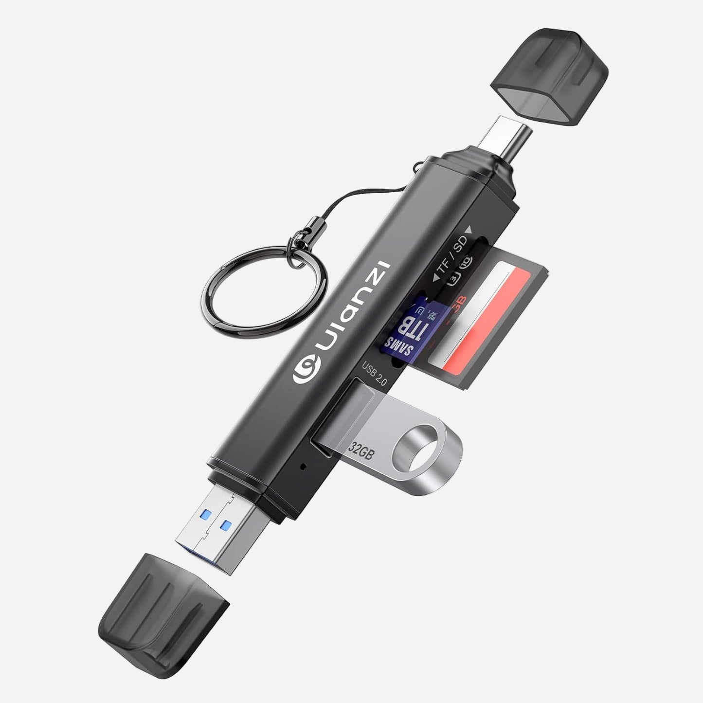 ULANZI CRI1 3-in-1 USB 3.1 Card Reader SD/TF, Dual USB-C/A, 170MB/s