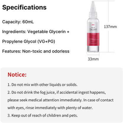 ULANZI Fog Machine Fluid 60ml x2 Refill for FM01 & Portable Smoke Machines