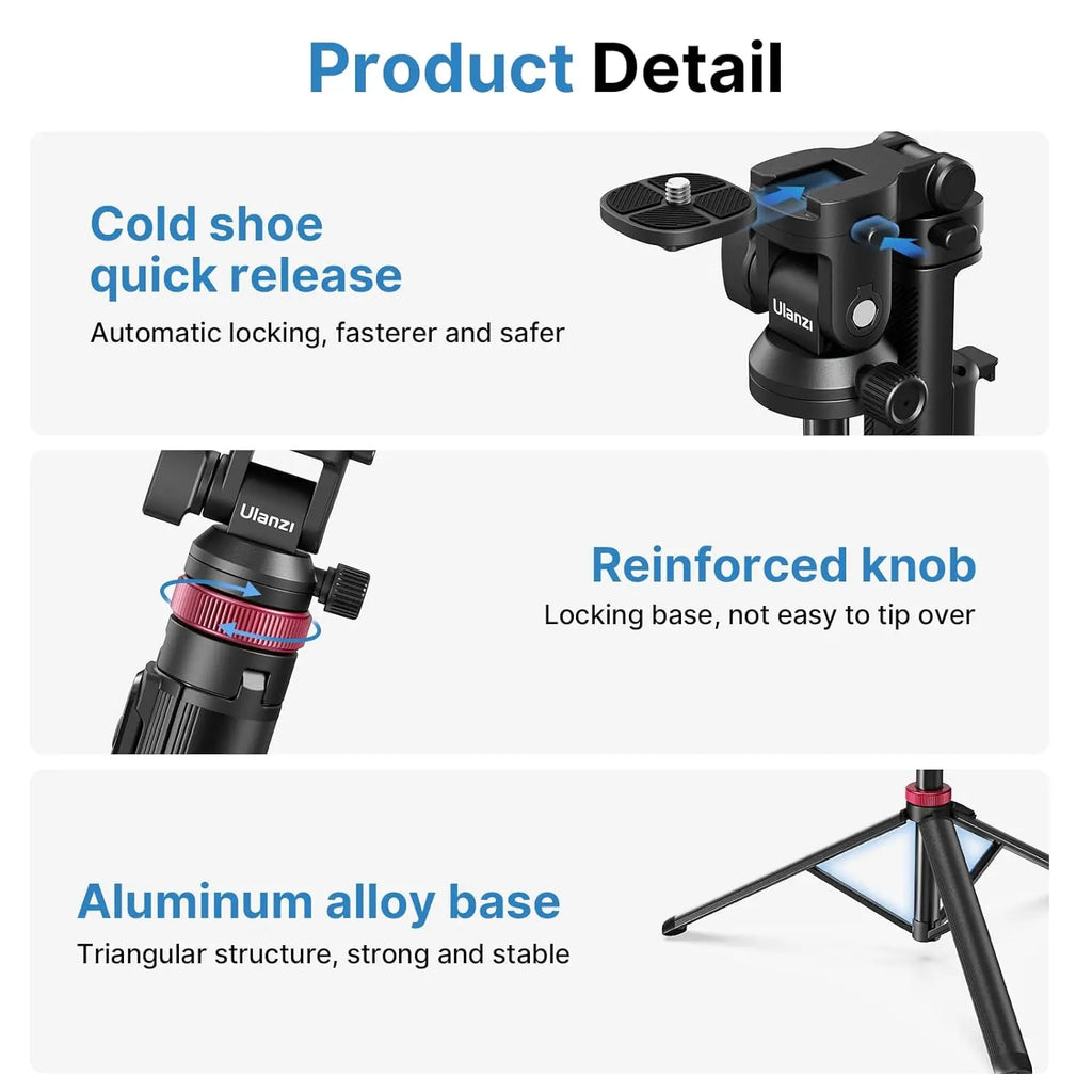 ULANZI MT-78 Extendable Phone Tripod 72.8 inch Ulanzi