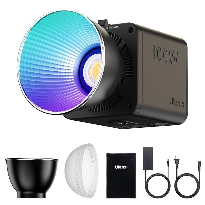 Ulanzi 100W RGB Portable LED Video Light with Battery & Adapter