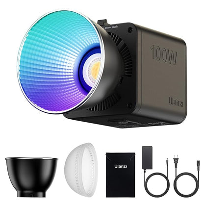 Ulanzi 100W RGB Portable LED Video Light with Battery & Adapter