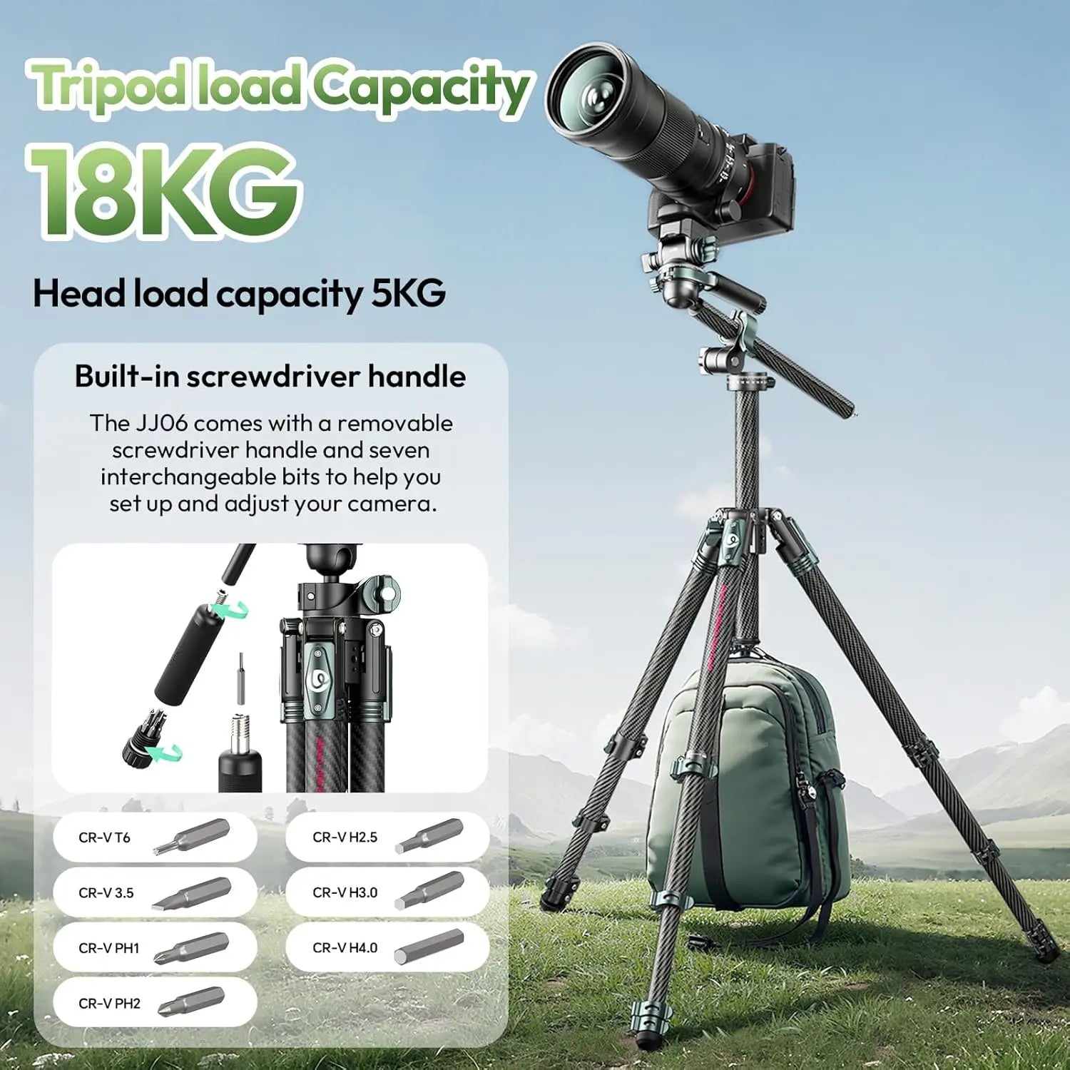 Ulanzi JJ06 GlideGo Carbon Fiber Video Tripod Ulanzi