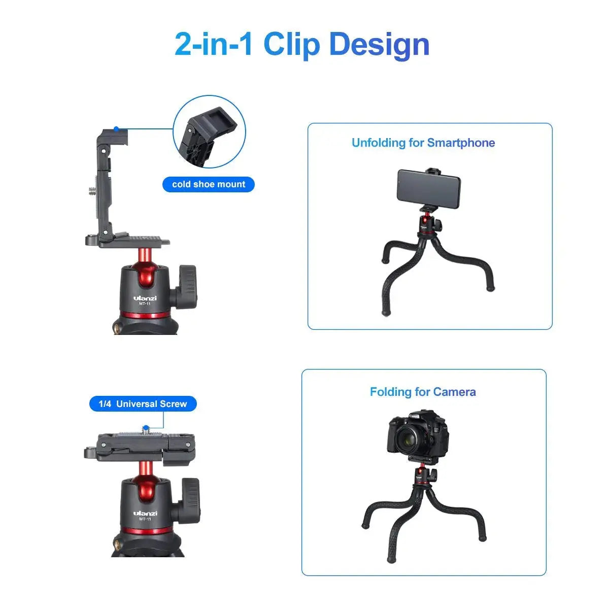 Ulanzi MT-11 Octopus Flexible Tripod for Phone & Camera Ulanzi