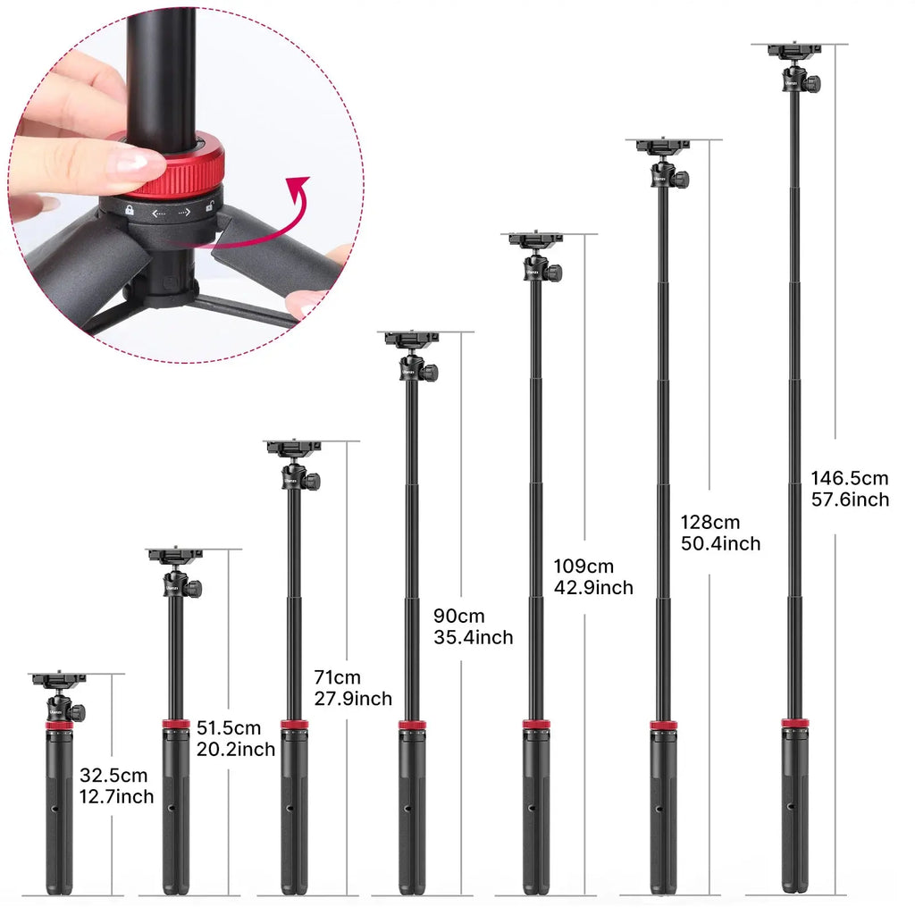 Ulanzi MT-44 Extendable Vlog Tripod 2502B (Upgrade) Ulanzi