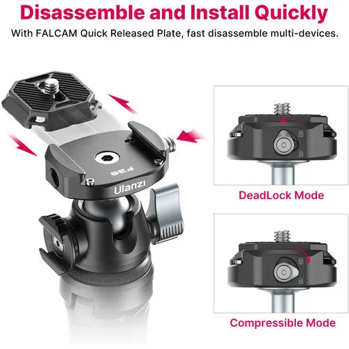 Ulanzi MT-46 F38 Quick Shoe Aluminum Tripod with 360 Ball Head Ulanzi