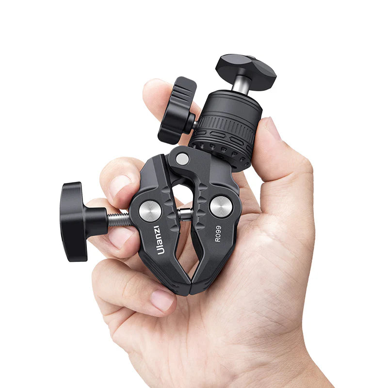 Ulanzi R099 Clamp Mount with 360ÃƒÆ’Ã¢â‚¬Å¡Ãƒâ€šÃ‚Â° Mini Ball Head