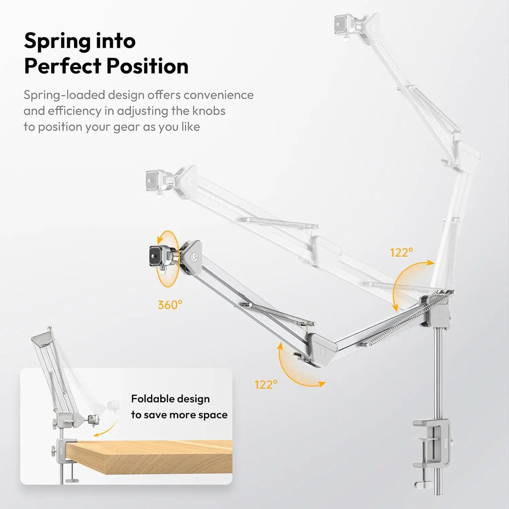 Ulanzi TH04 Overhead Tripod Mount Flexible Boom Arm with 360 Ball Head Ulanzi