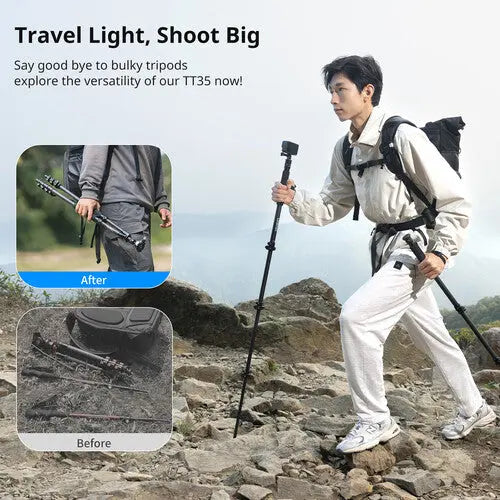 Ulanzi TT35 Carbon Fiber Hiking Stick Tripod Kit with Arca QR Ulanzi