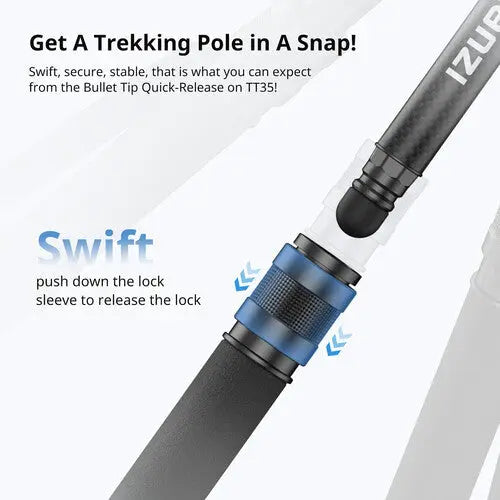 Ulanzi TT35 Carbon Fiber Hiking Stick Tripod Kit with Arca QR Ulanzi