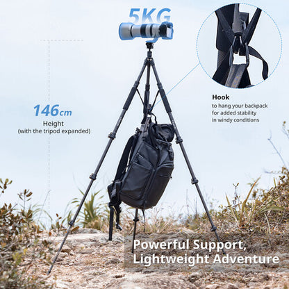 Ulanzi TT35 Carbon Fiber Hiking Stick Tripod Kit with Arca QR