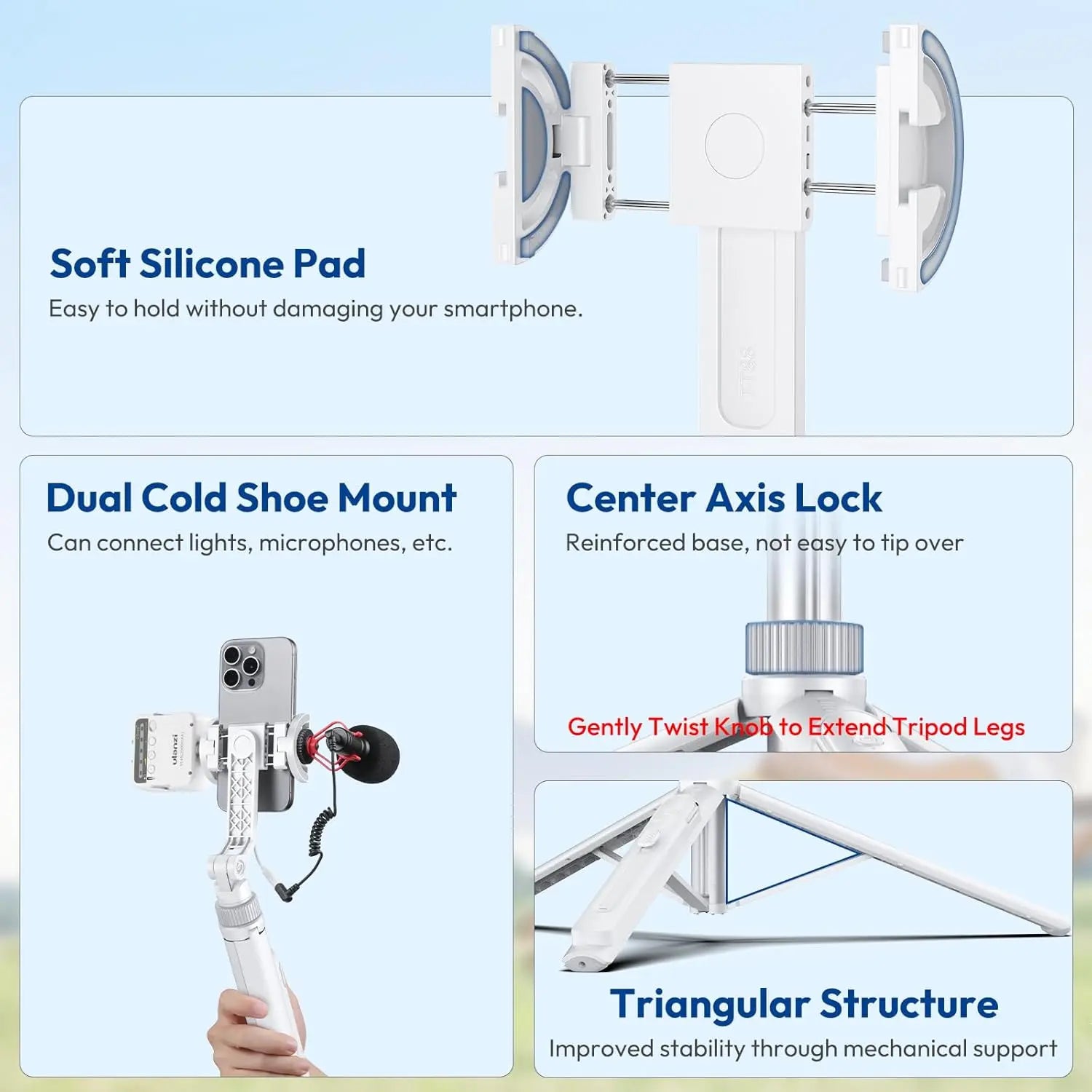 Ulanzi TT88 Magnetic Tripod & Selfie Stick iPhone 17 Vlogging Stand Ulanzi