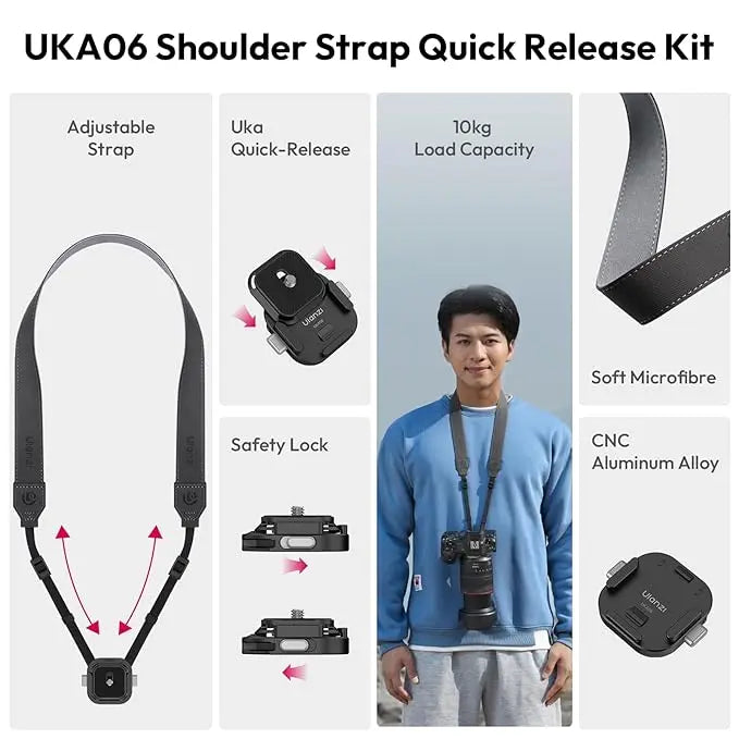 Ulanzi UKA06 Camera Shoulder Strap Quick Release Kit (10kg Load Capacity) Ulanzi