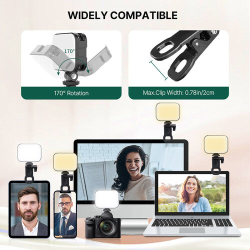 Ulanzi VL100X Clip LED Selfie Light Bi-Color Portable Panel (2500 6500K)