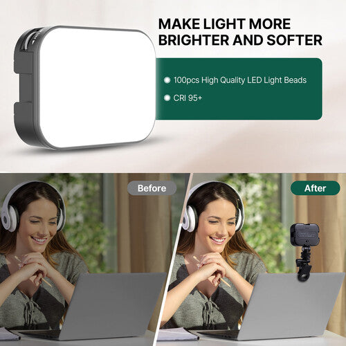 Ulanzi VL100X Clip LED Selfie Light Bi-Color Portable Panel (2500 6500K)