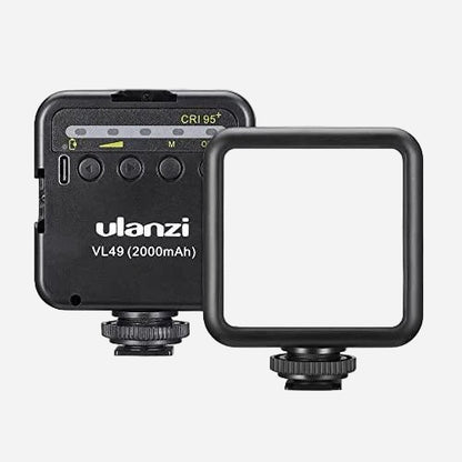 Ulanzi VL49 LED Video Light with 2000mAh Battery & 3 Cold Shoes