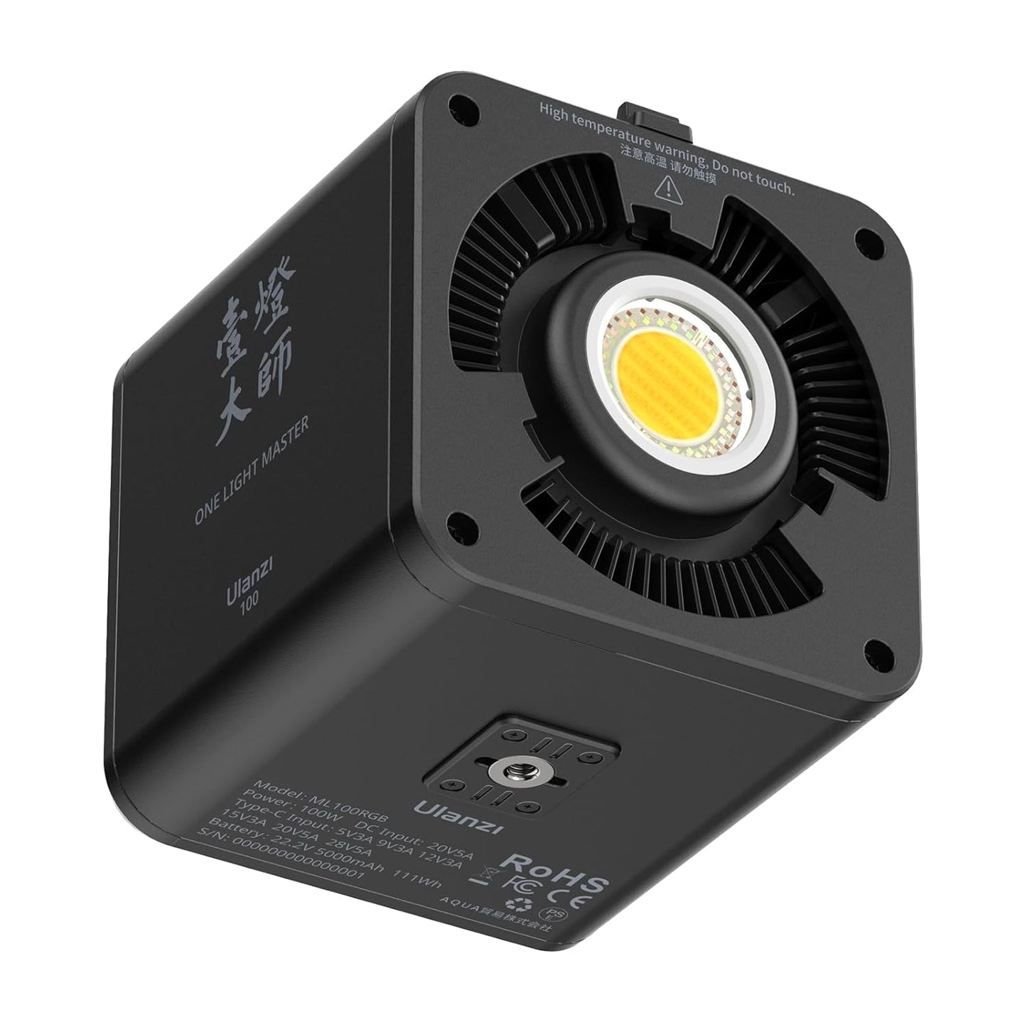 Ulanzi 100W RGB Portable LED Video Light with Battery & Adapter