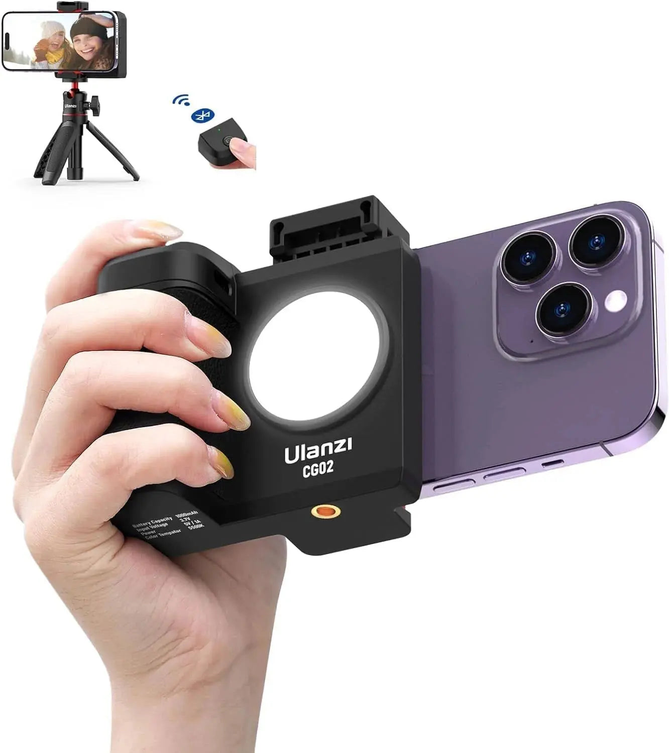 Ulanzi CG02 Smartphone Camera Grip with Bluetooth & Light Ulanzi