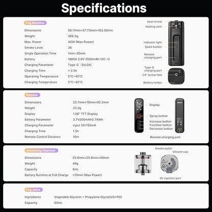 Ulanzi FM01 Filmog Ace Portable Fog Machine