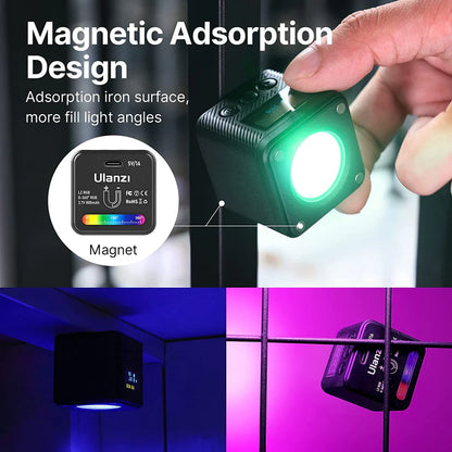 Ulanzi L2 RGB LED Video Light Magnetic Pocket Cube Light