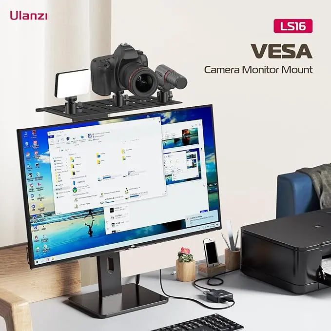 Ulanzi LS16 DSLR Monitor Top Shelf Clamp for VESA Arm & Desk Mounts Ulanzi