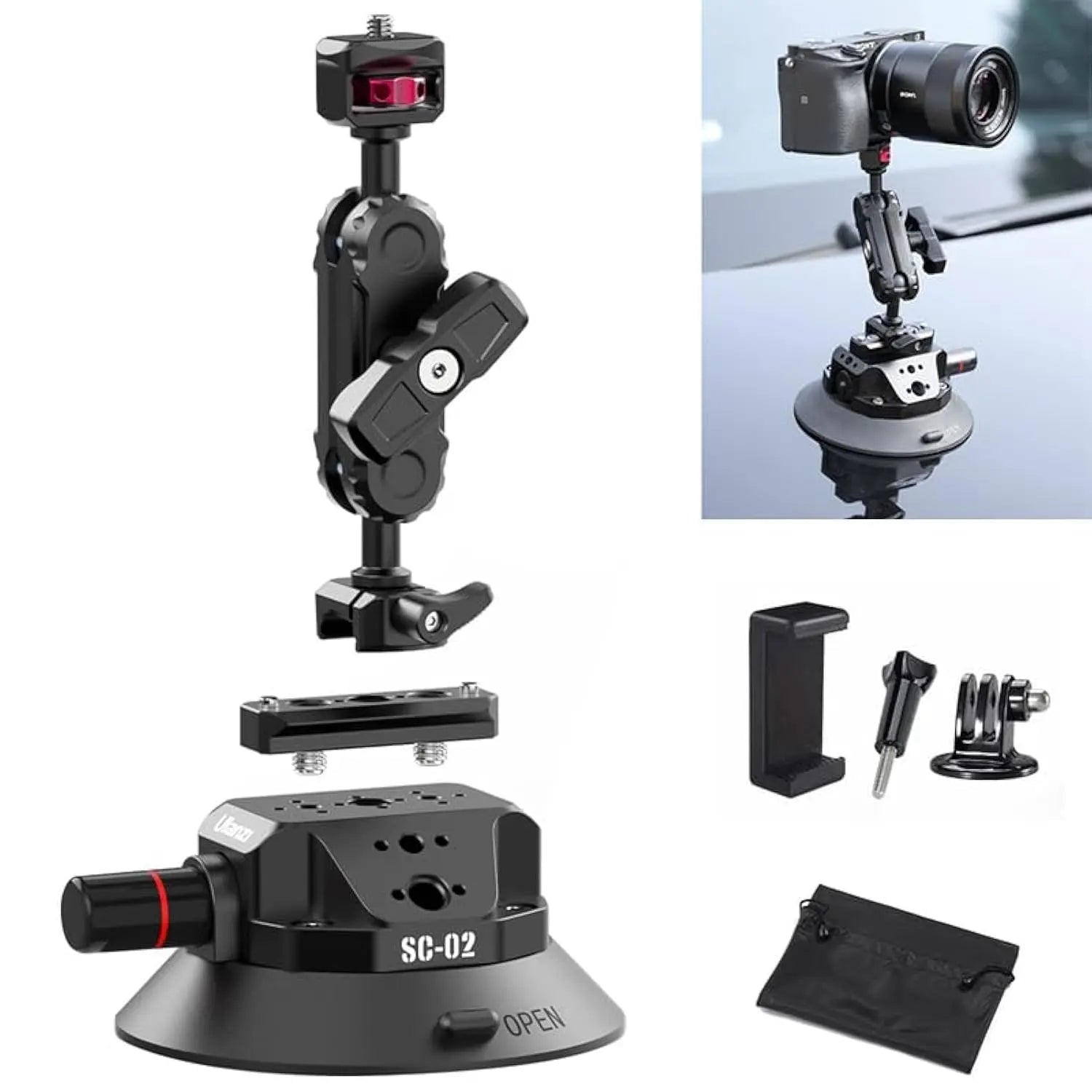 Ulanzi SC-02 4.5" Strong Suction Cup Mount (3090) Ulanzi