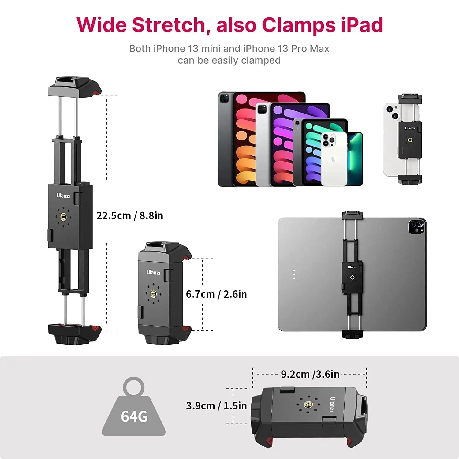 Ulanzi ST-29 Tripod Mount for Smartphone & Tablet Ulanzi