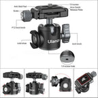 Ulanzi U-80L Ball Head with Side Cold Shoe & Arca QR Ulanzi