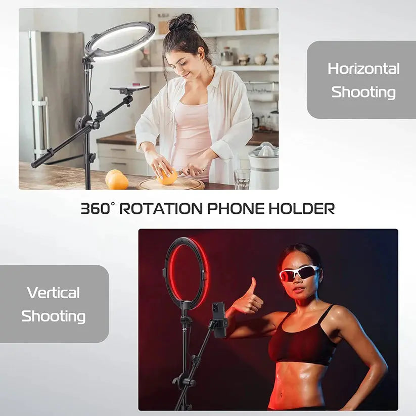 VIJIM K9 8 RGB Ring Light with Stand & Phone Holder Ulanzi