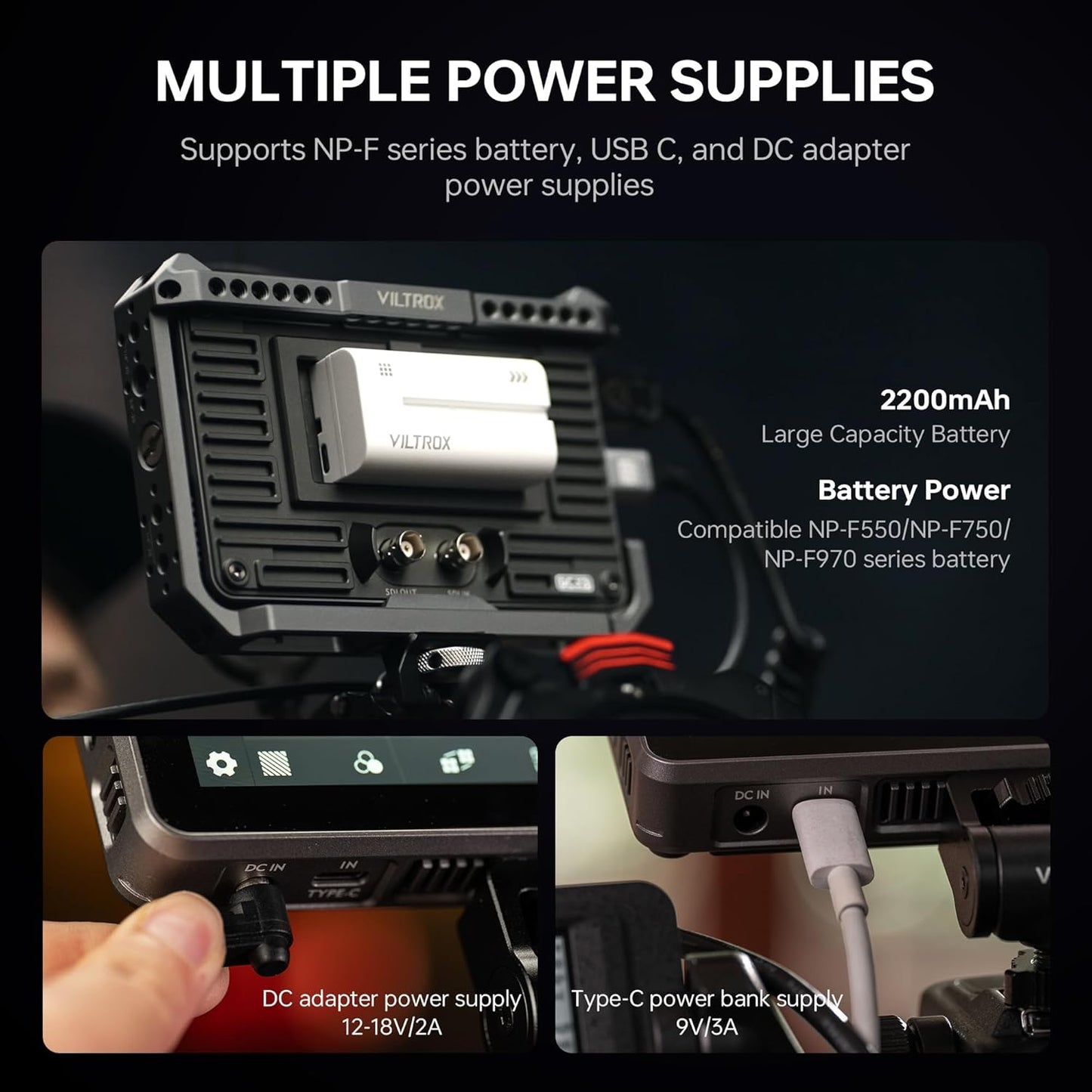 VILTROX High Brightness Camera Field Monitor