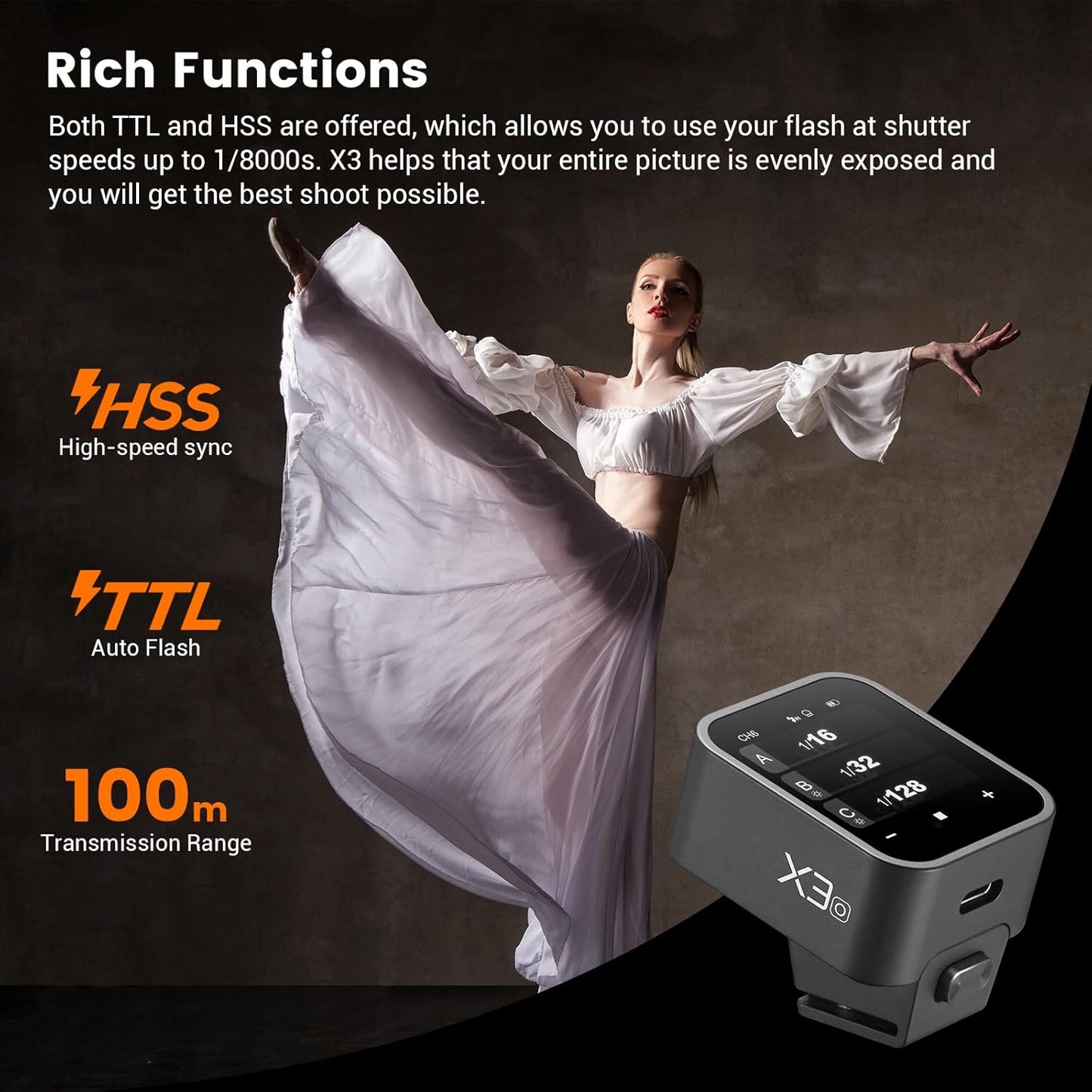 Godox X3-O TTL Wireless Flash Trigger for Olympus