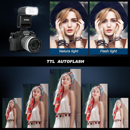 Godox TT350 Mini Thinklite TTL Flash (Black)