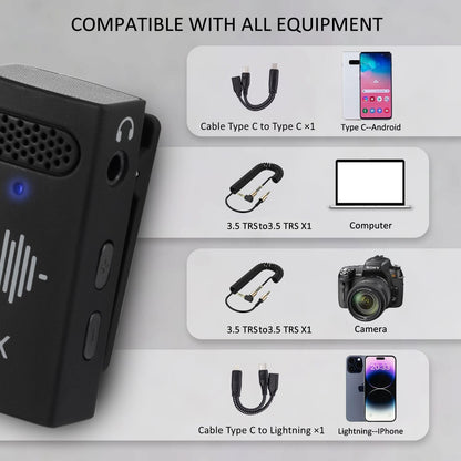 Hiffin HWM-50 Wireless Microphone System for Camera & Phone