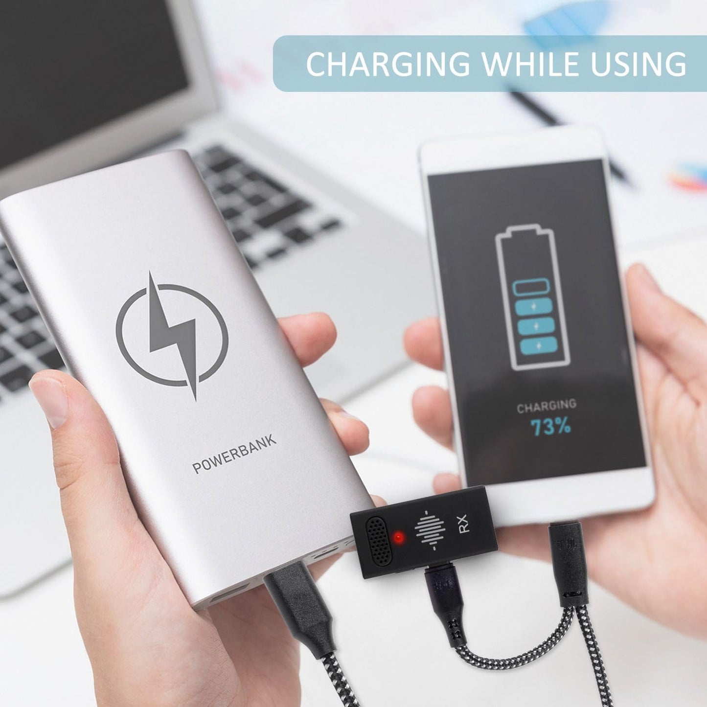 Hiffin HWM-50 Wireless Microphone System for Camera & Phone