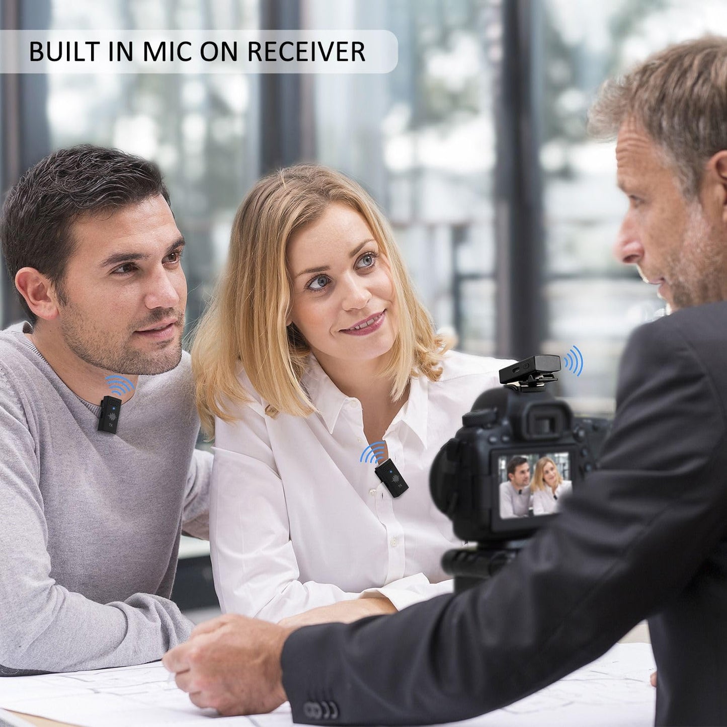 Hiffin HWM-50 Wireless Microphone System for Camera & Phone