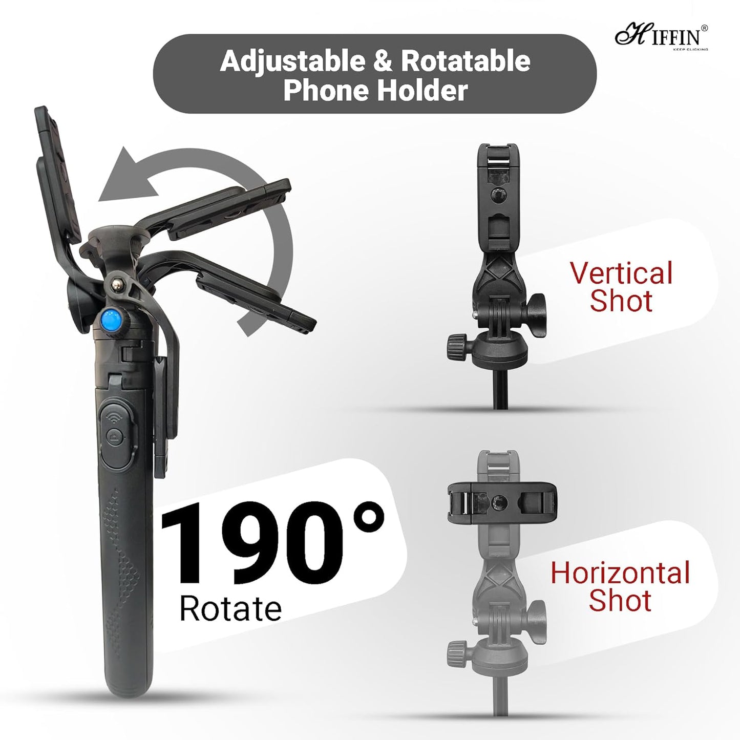 HIFFIN HST-61 63 Selfie Stick Tripod with Wireless Remote