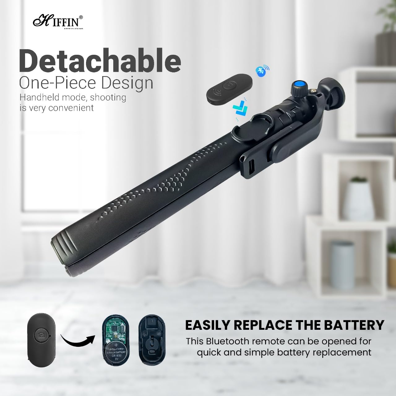 HIFFIN HST-61 63 Selfie Stick Tripod with Wireless Remote
