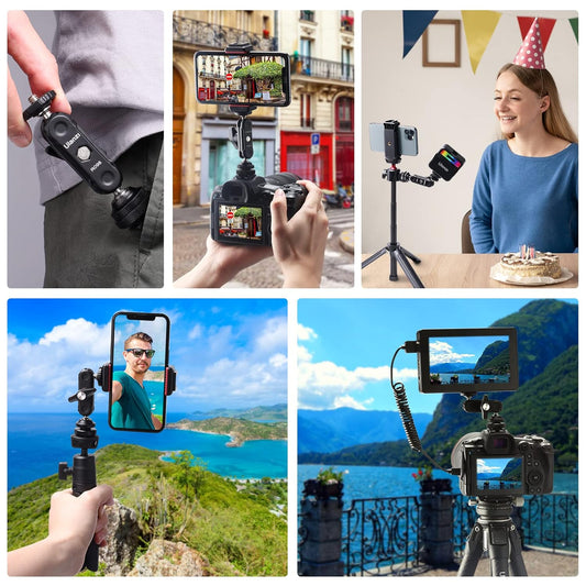 R098 Cold Shoe Monitor Mount with Dual Ball Head